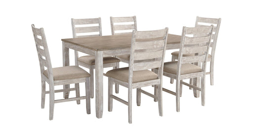 Skempton Multi Wood Standard Height 7pc Dining Table & Chair Set