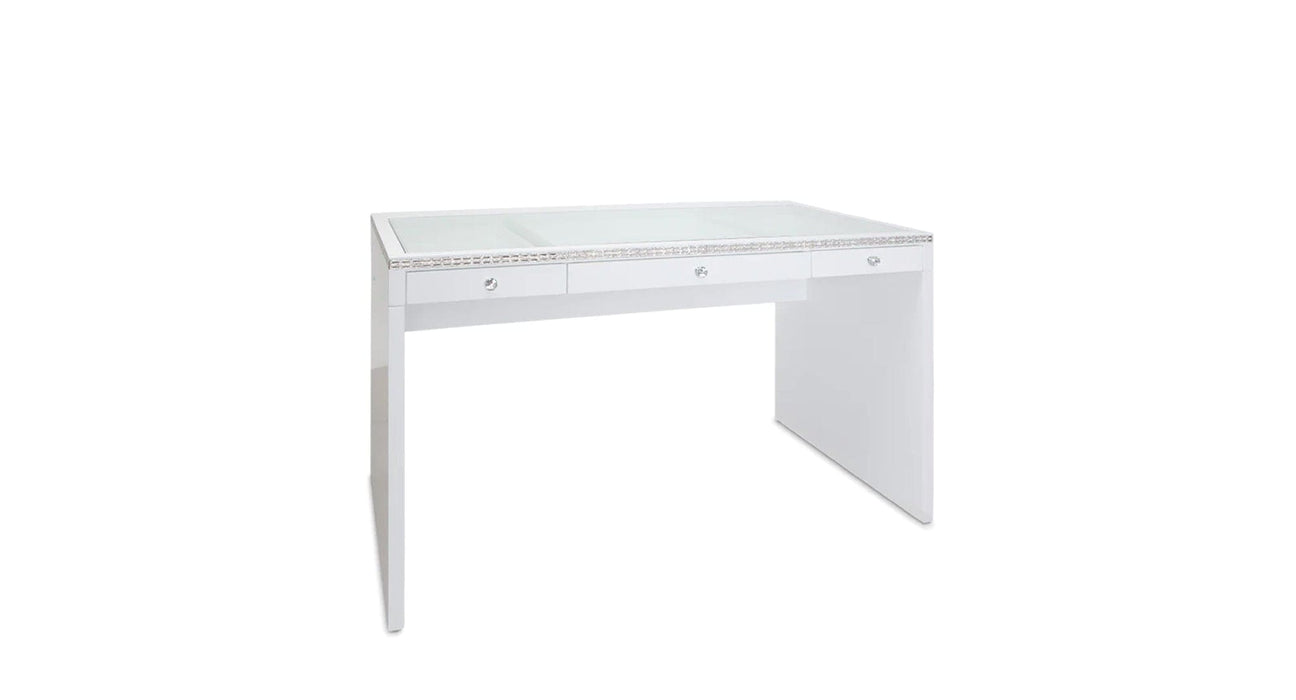 Slay White Wood Vanity Desk