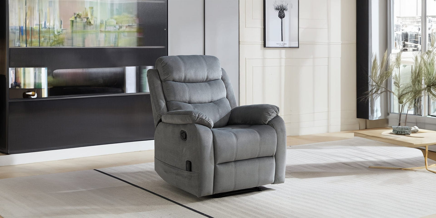 Steph Gray Fabric Recliner