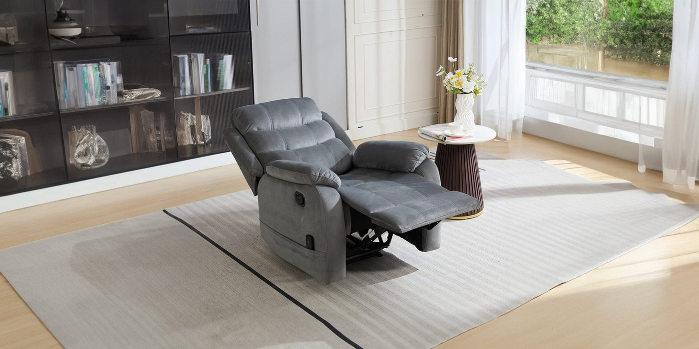 Steph Gray Fabric Recliner