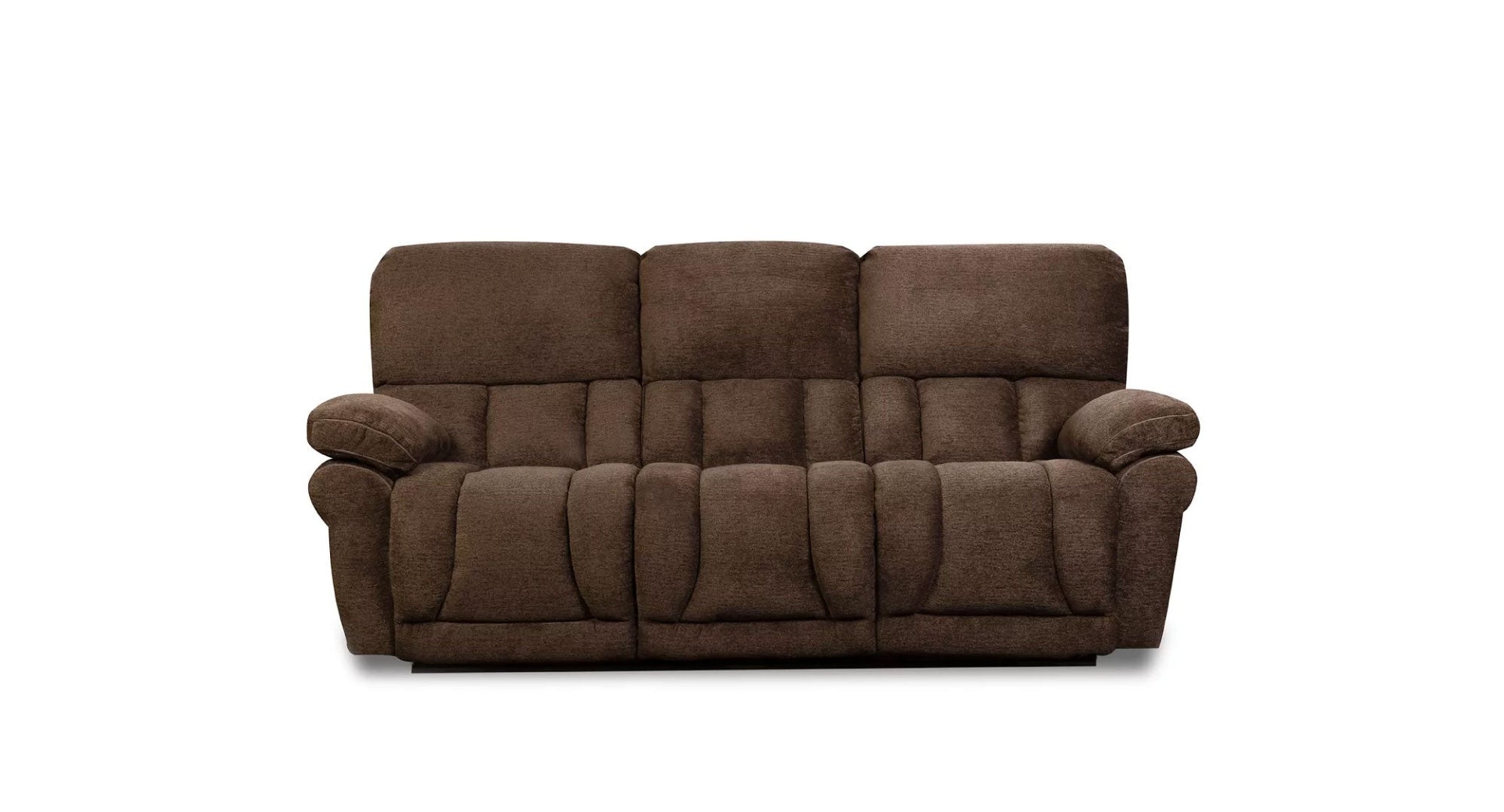 Stonehill Chocolate Brown Fabric Reclining Sofa And Loveseat Set — Casa