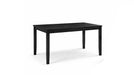 Upstate Black Wood And Upholstered Standard Height 7pc Dining Table &