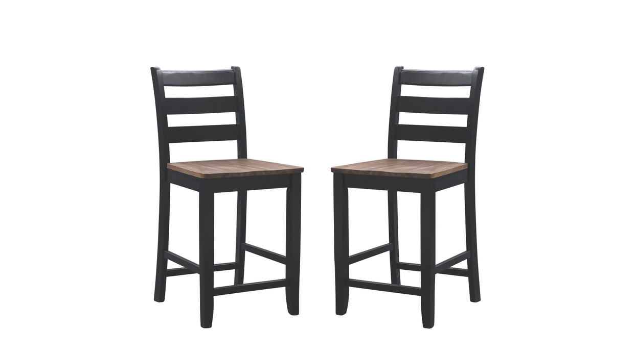 Vail Black Wood Counter Height 3pc Coffee Table Set