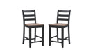 Vail Black Wood Counter Height 3pc Coffee Table Set