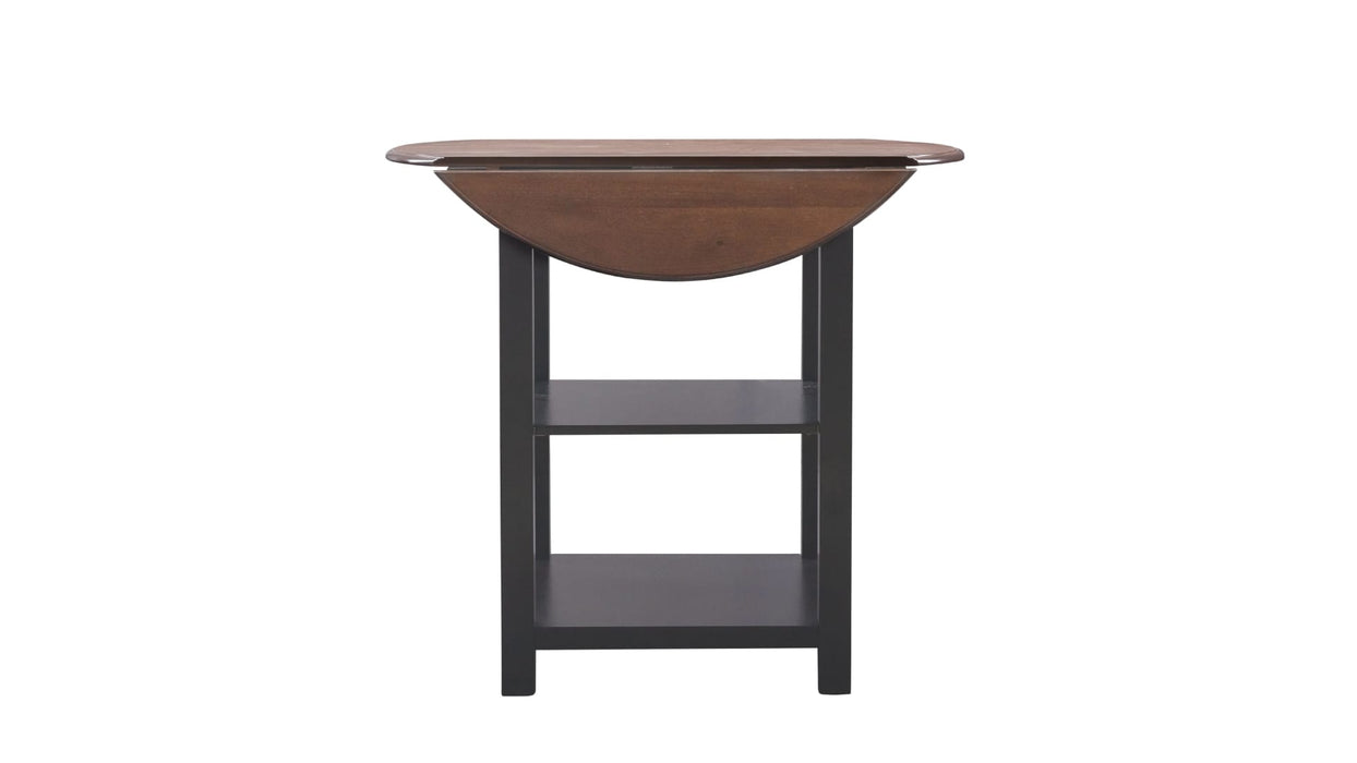 Vail Black Wood Counter Height 3pc Coffee Table Set