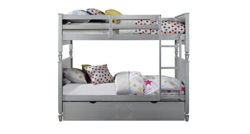 Valerie Silver Wood Twin Bunk Bed