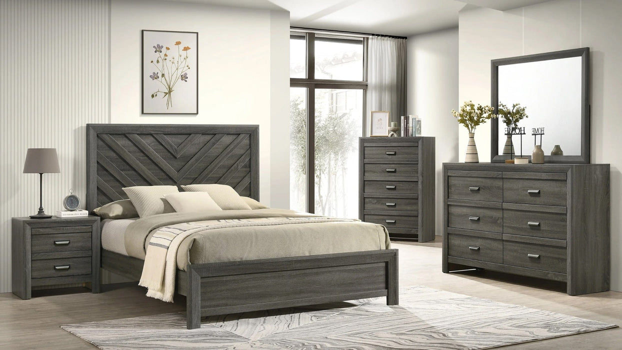 Valor Gray Wood Queen Bedroom Set