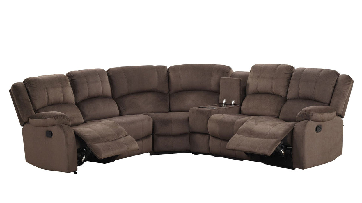 Vilma Brown Fabric Reclining Sectional