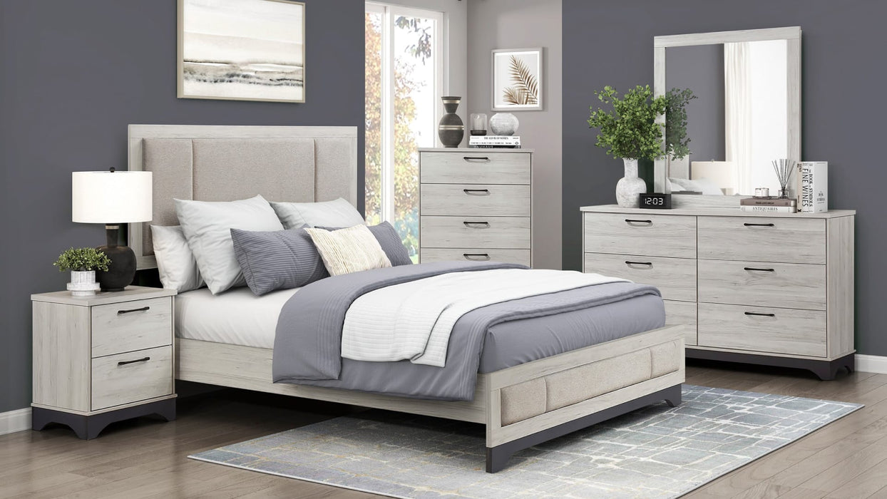 Westport Beige Wood And Upholstered Queen Bedroom Set