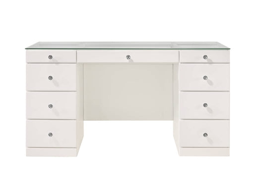 White Wood Vanity Desk