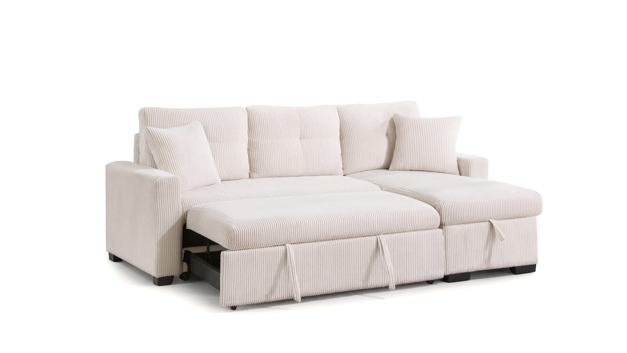 Winston Beige Fabric Sectional Sofa