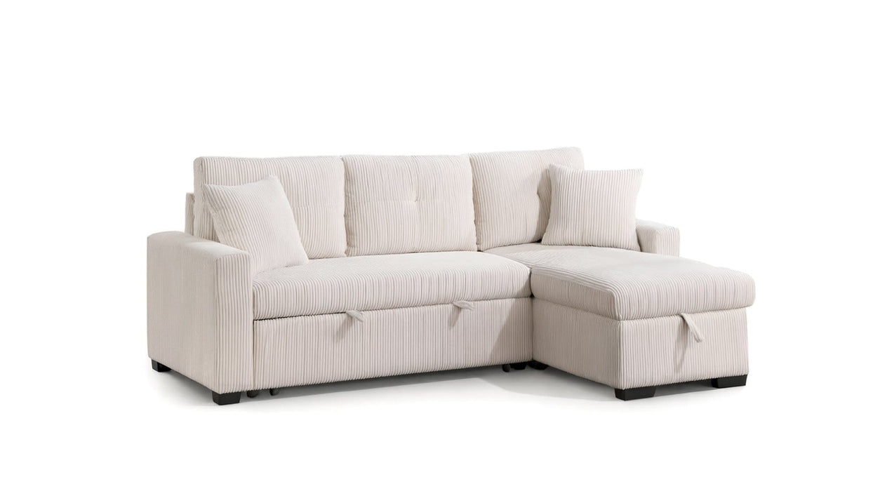 Winston Beige Fabric Sectional Sofa