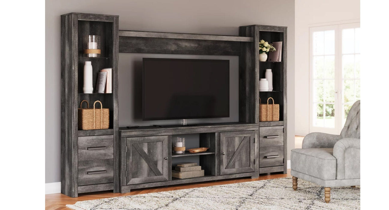 Wynnlow Gray Wood TV Stand