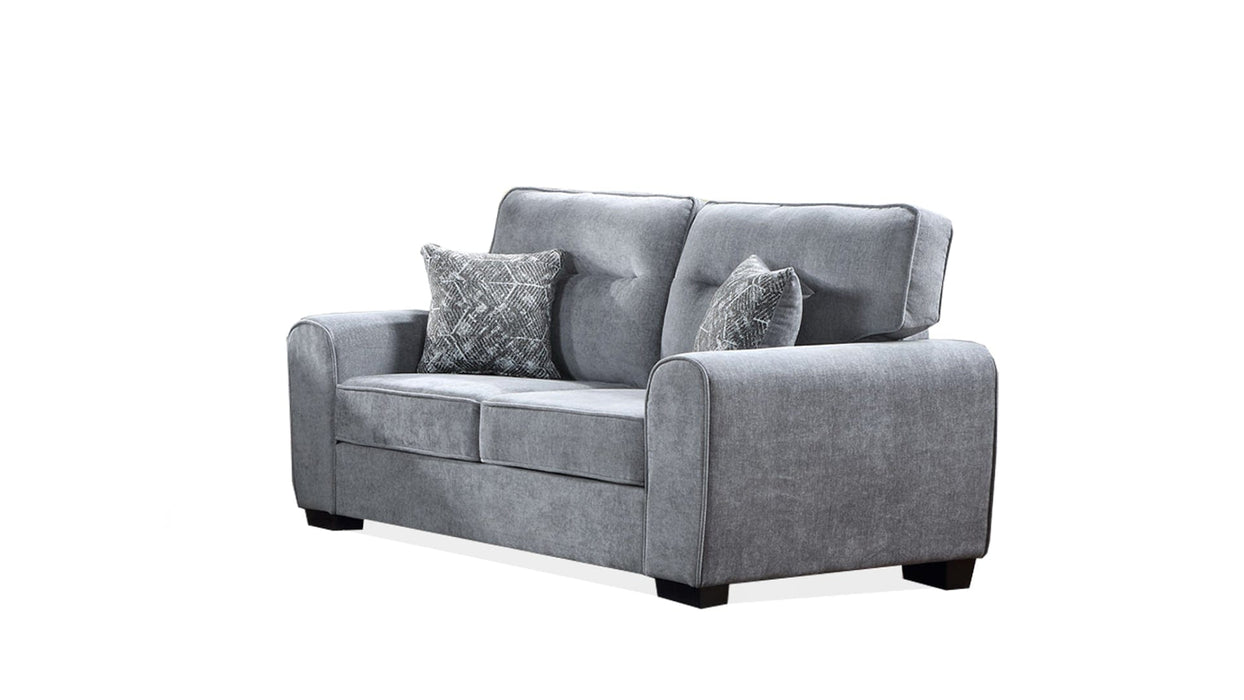 Yulia Gray Fabric Sofa & Loveseat Set