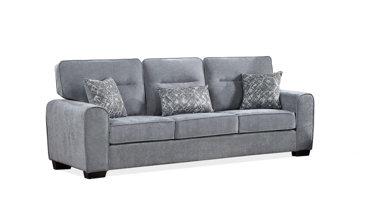 Yulia Gray Fabric Sofa & Loveseat Set
