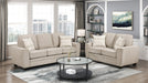 Zander Beige Chenille Sofa & Loveseat Set