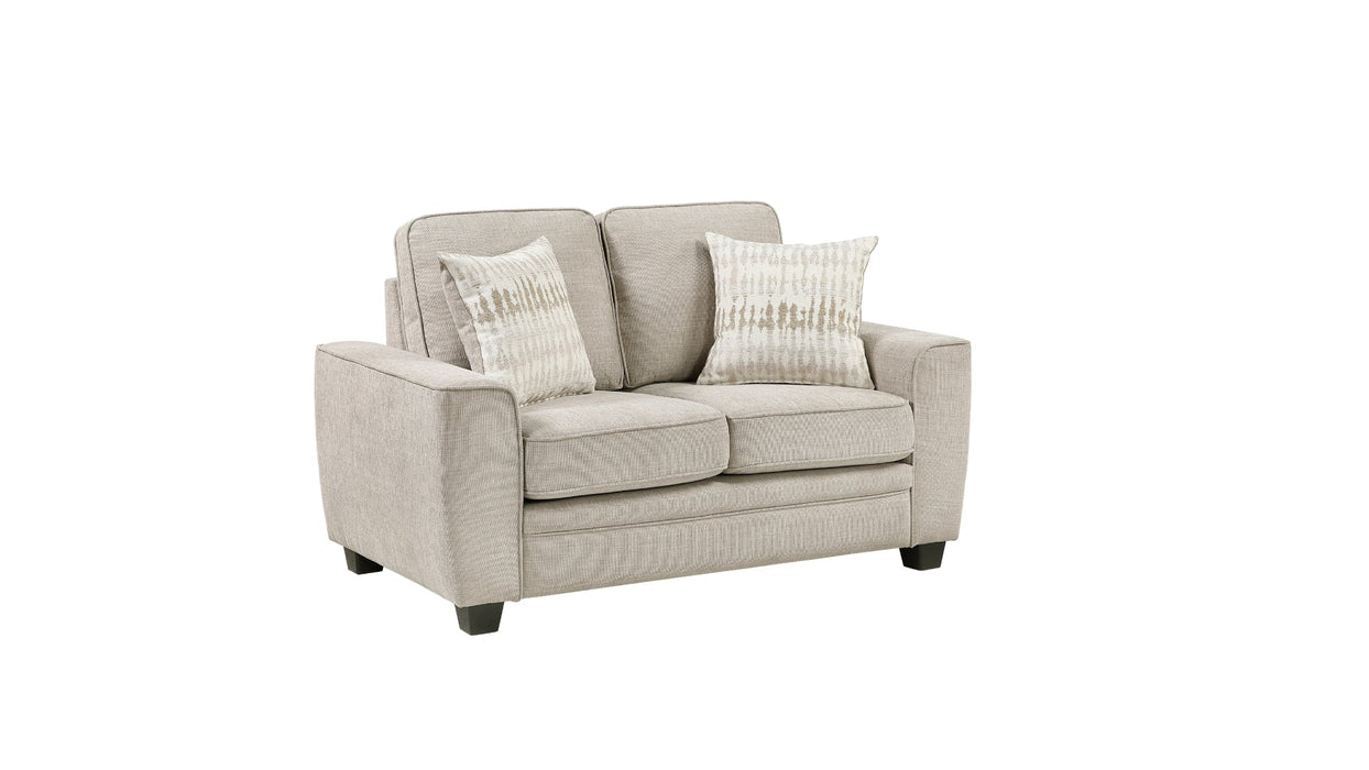 Zander Beige Chenille Sofa & Loveseat Set