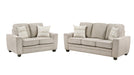 Zander Beige Chenille Sofa & Loveseat Set