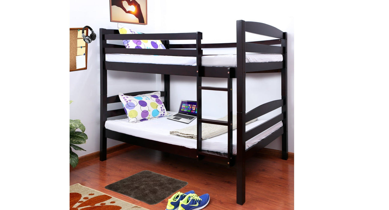 7503 Brown Wood Twin Over Twin Bunk Bed