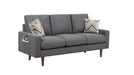 Abella Gray Fabric Living Room Set