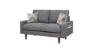 Abella Gray Fabric Living Room Set
