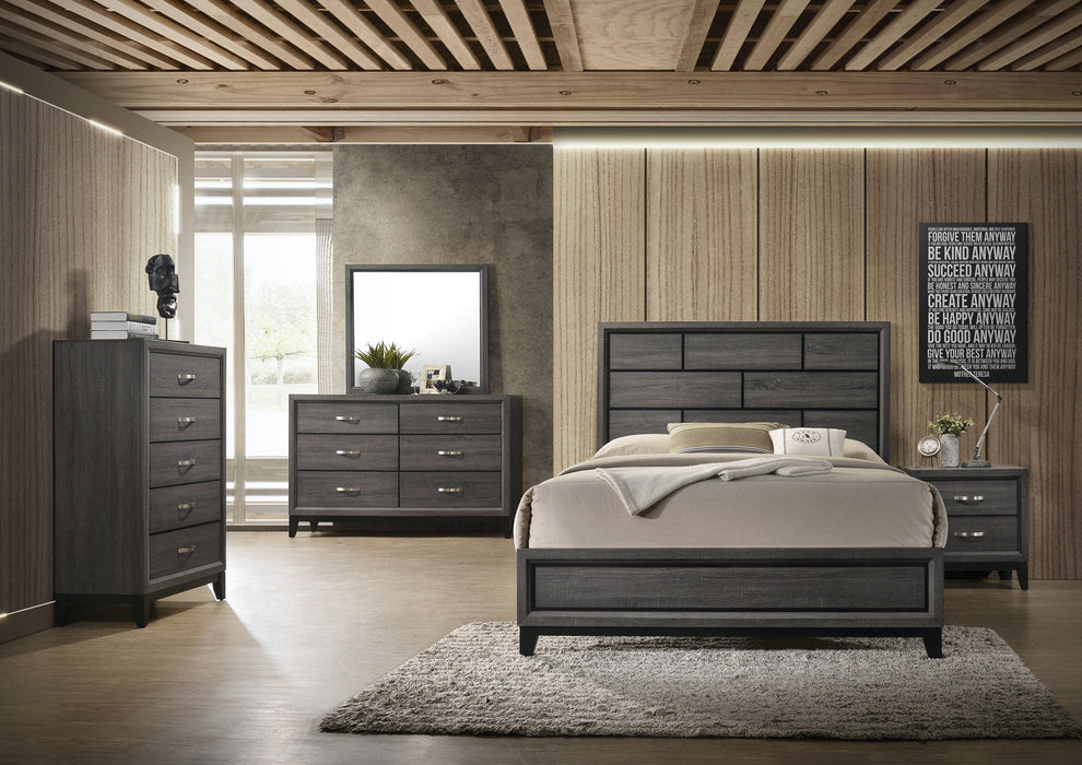 Akerson Gray Wood Full Bedroom Set