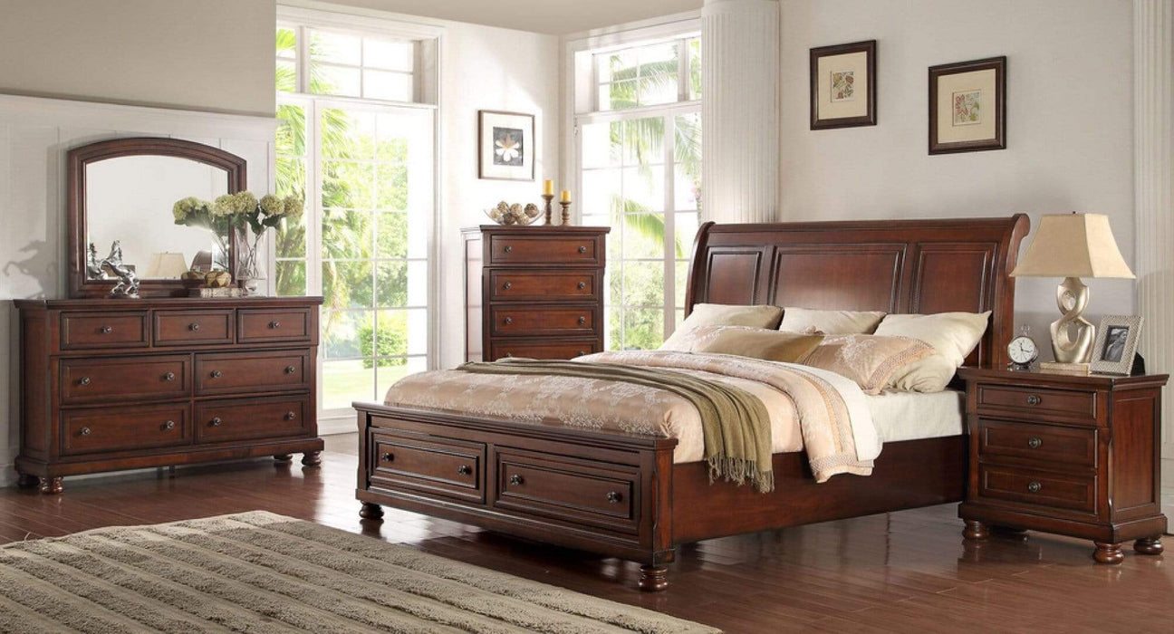 Alessa Brown Wood Queen Bedroom Set