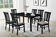 Alex Brown Wood Standard Height 7pc Dining Table & Chair Set