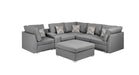 Amara Gray Linen Blend Modular Sectional Sofa