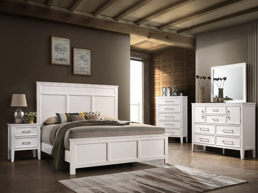 Andover White Wood California King Bedroom Set