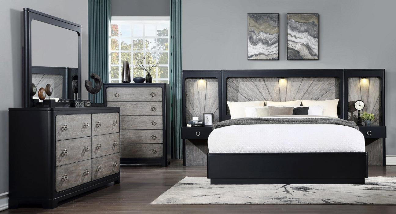 Astoria Black Wood Queen Bedroom Set