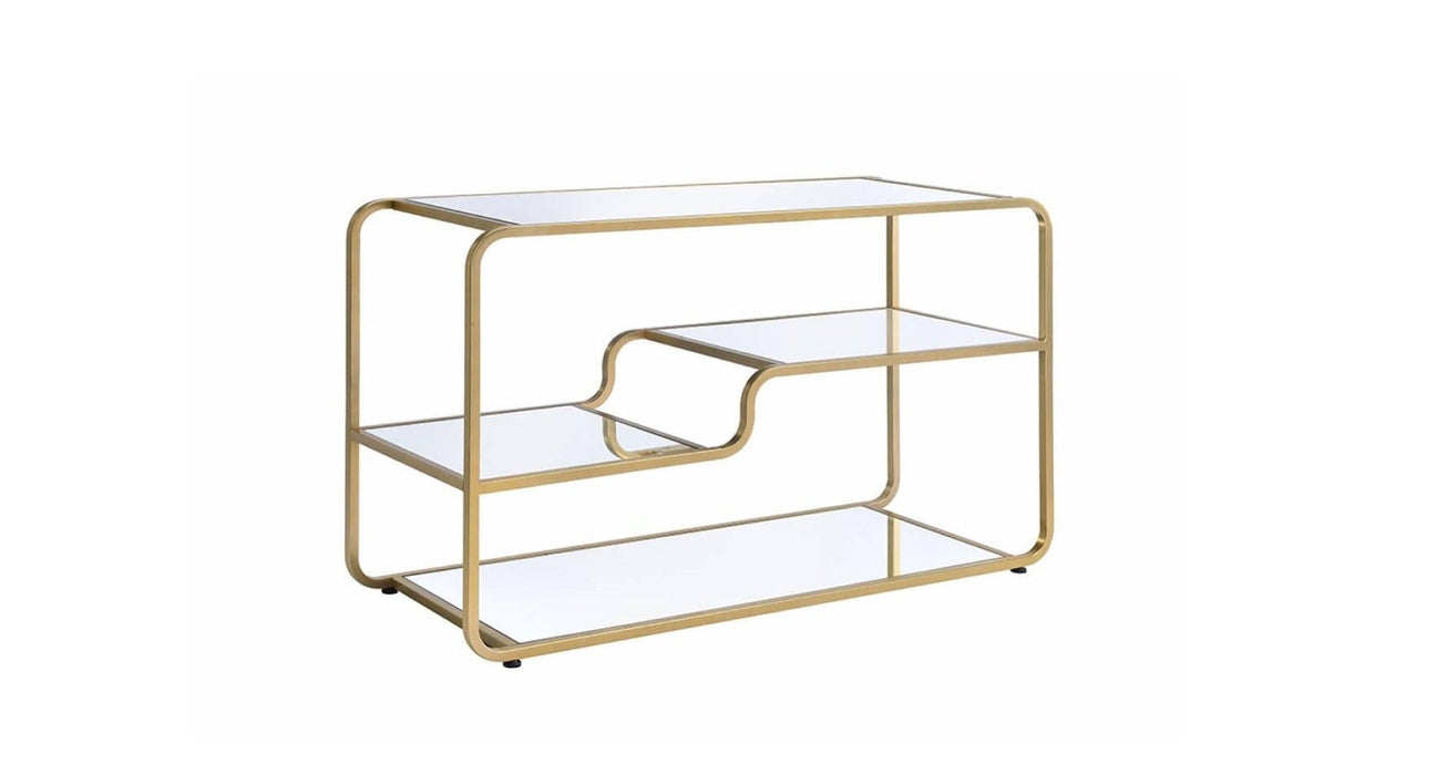 Astrid Gold Glass TV Stand