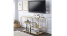 Astrid Gold Glass TV Stand