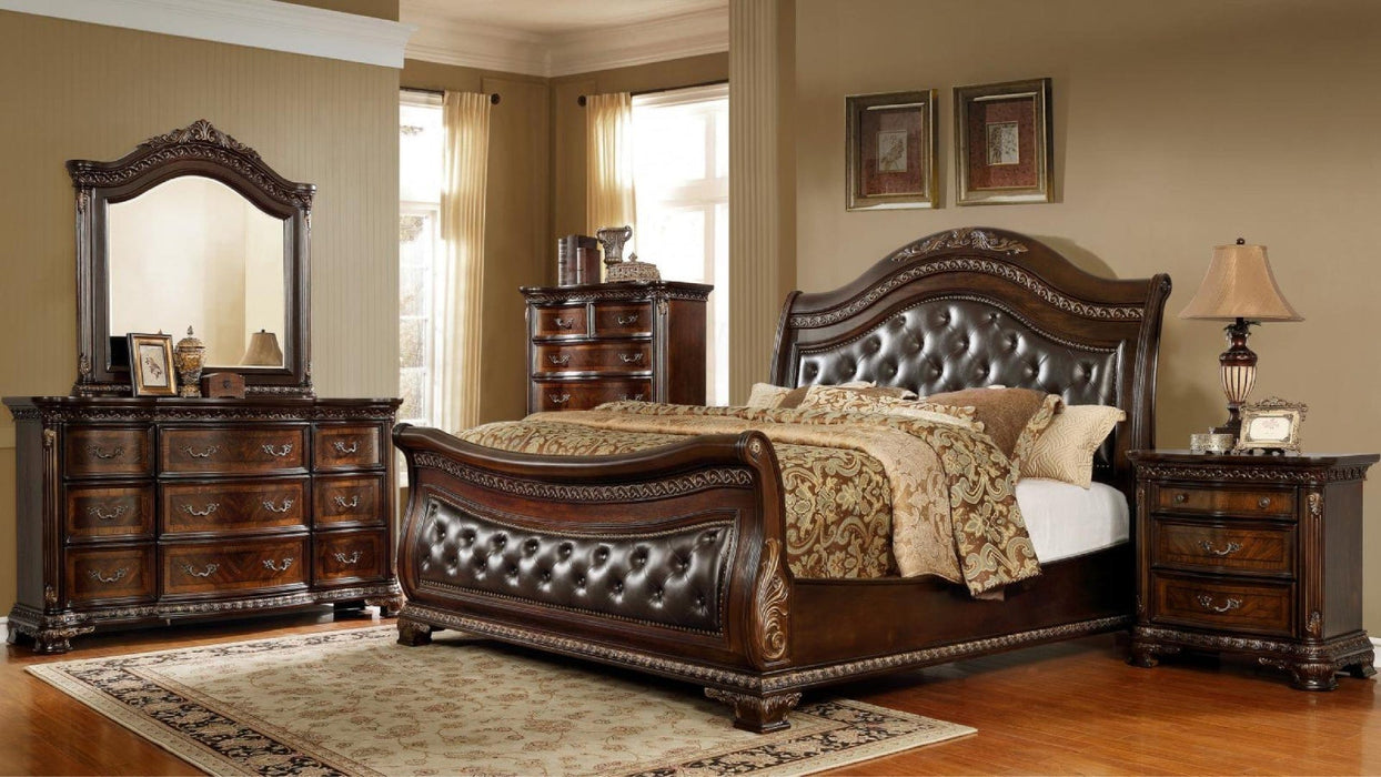B9588 Brown Wood California King Bedroom Set