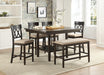 Balin Brown Wood Counter Height Counter Height Dining Table