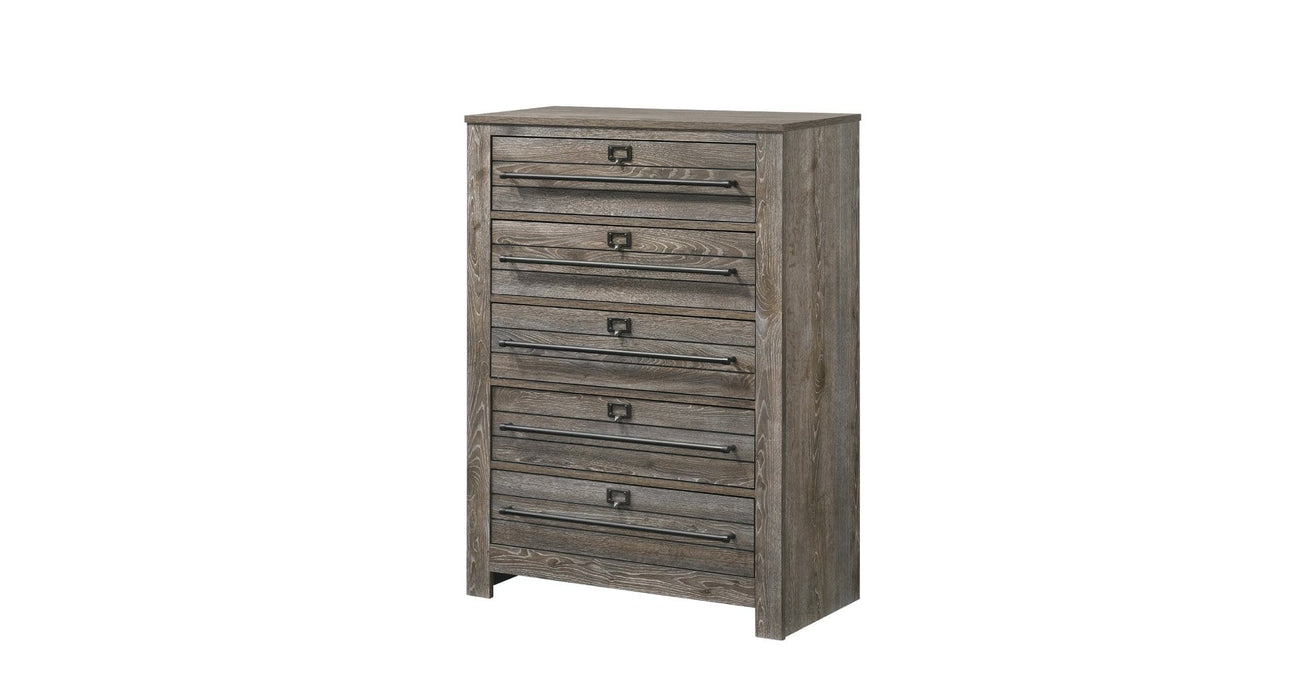 Bateson Gray Wood Chest Of Drawers