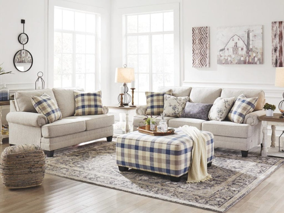 Beige Fabric Living Room Set