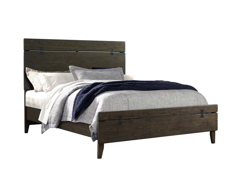 Big Sur Brown Wood Queen Bed