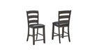 Brackenridge Gray Wood Bar Height 7pc Dining Table & Chair Set