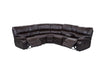 Bridget Brown Faux Leather Sectional Sofa