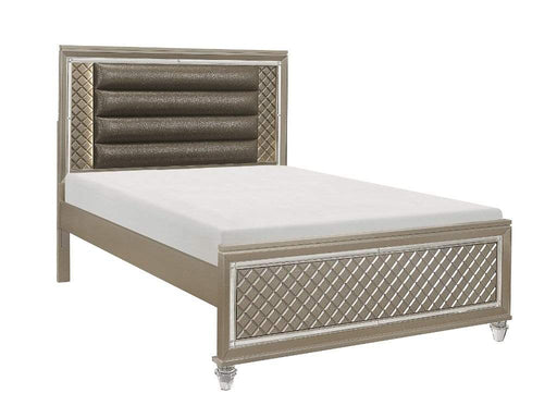 Bronze Wood And Upholstered Twin Bed