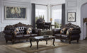 Brown Faux Leather Sofa & Loveseat Set