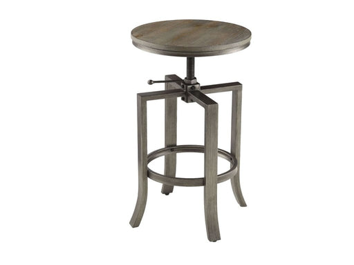 Brown Wood And Metal Counter Height Bar Stool