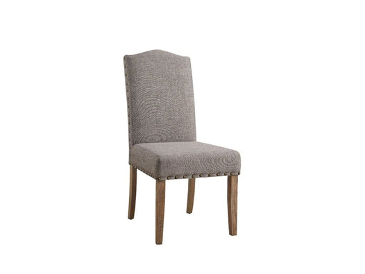 Brown Wood And Upholstered Standard Height Chair