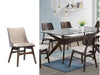 Brown Wood Standard Height 7pc Dining Table & Chair Set