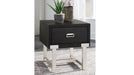 Chisago Black Wood And Metal End Table