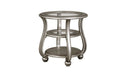 Coralayne Silver Wood End Table