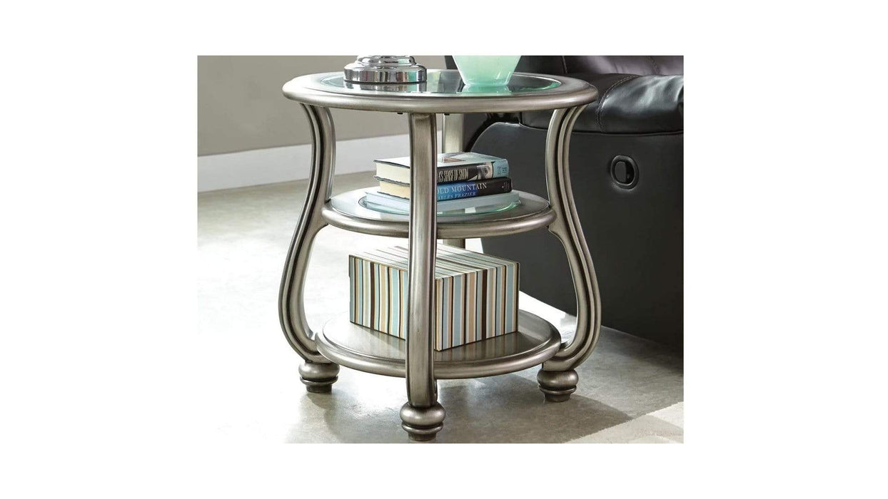 Coralayne Silver Wood End Table