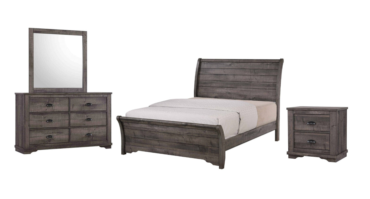 Coralee Gray Wood Queen Bedroom Set