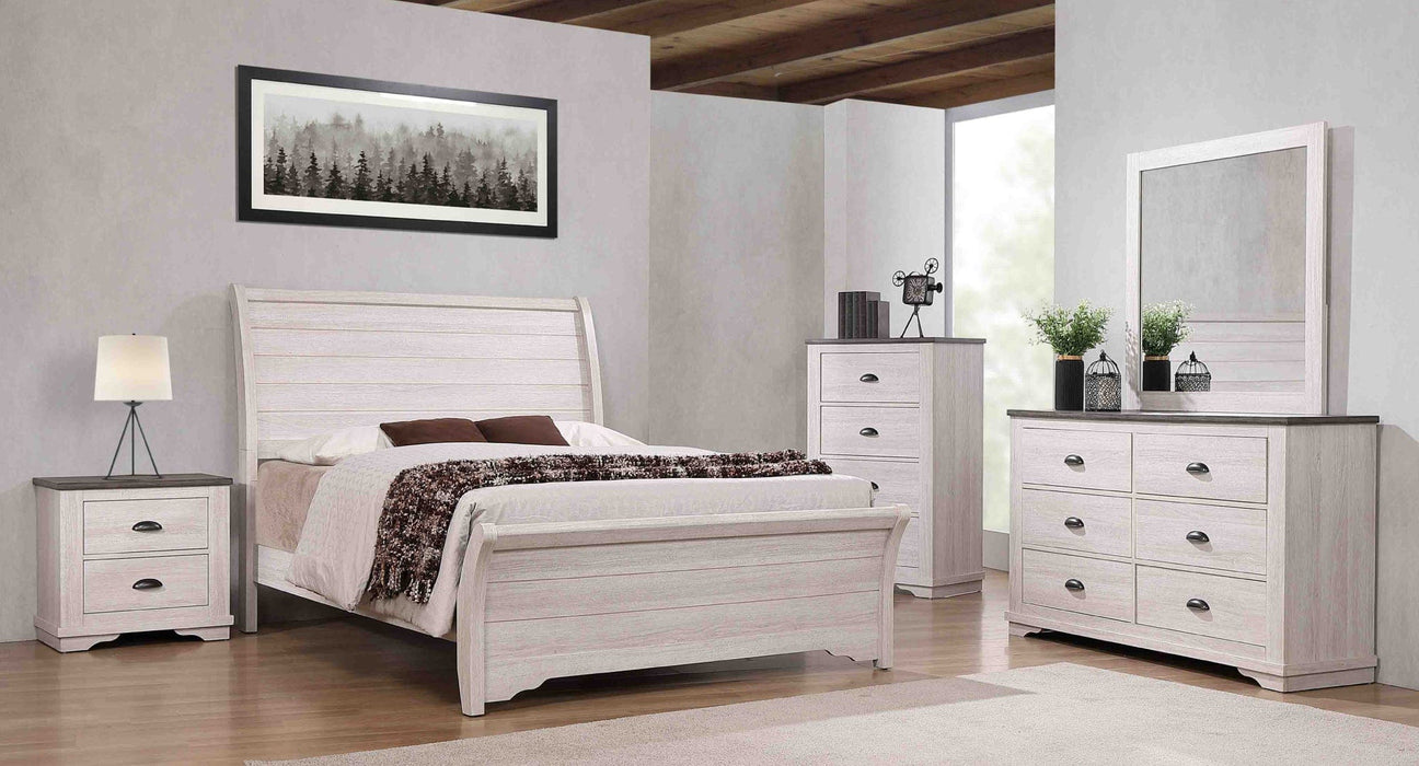 Coralee Gray Wood Queen Bedroom Set